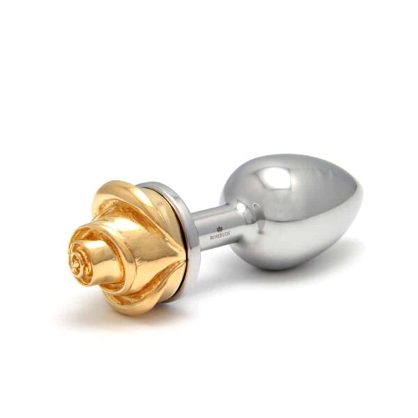 ROSEBUDS en Brigade Mondaine Rose Gold Plug en acero quirúrgico con rosa dorada