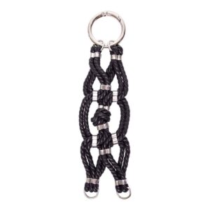 Shibari bondage red knotted rope bracelet Figure of A at Brigade Mondaine