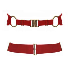 BELT Bondage Rubin aus satiniertem, 24 Karat vergoldetem Gummiband, verstellbar, Marke BODELLE Kollektion Signature bei BRIGADE MONDAINE