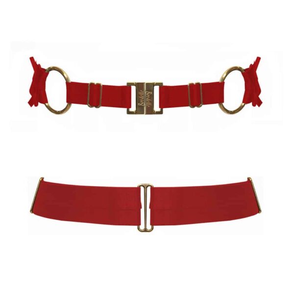 BELT Bondage Rubin aus satiniertem, 24 Karat vergoldetem Gummiband, verstellbar, Marke BODELLE Kollektion Signature bei BRIGADE MONDAINE