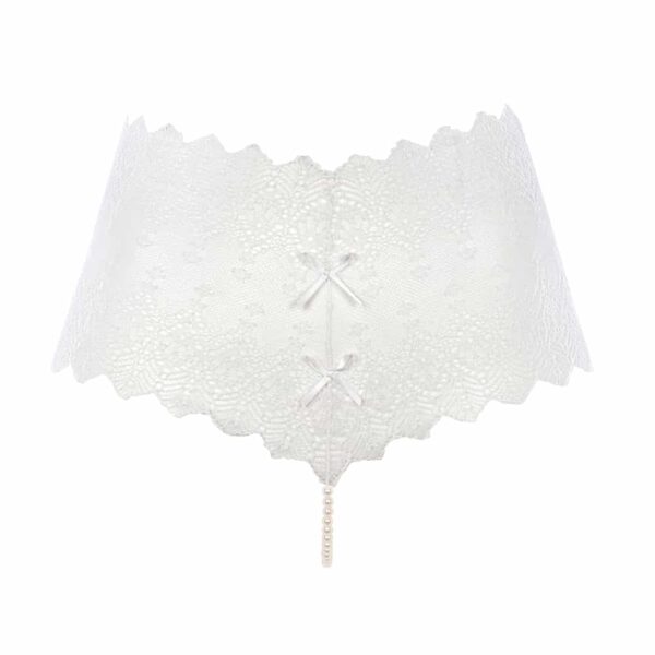 G-образные струны PANTY из слоновой кости, кружева и жемчуг с Майорки из коллекции BRACLI марки GENEVA в BRIGADE MONDAINE
