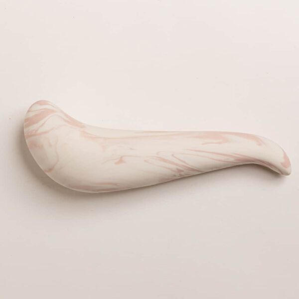 Adele Brydges - Spur Rose & Leder-Clutch The spur dick auf der Oberseite und dünner Spitze, ist es aus Porzellan in der Farbe rosa und weiß von Adeles brydges bei brigade mondaine