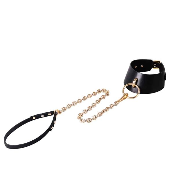 Elif Domanic Un collar y una correa de sumisión, herramientas de disciplina esenciales para tus sesiones de BDSM.