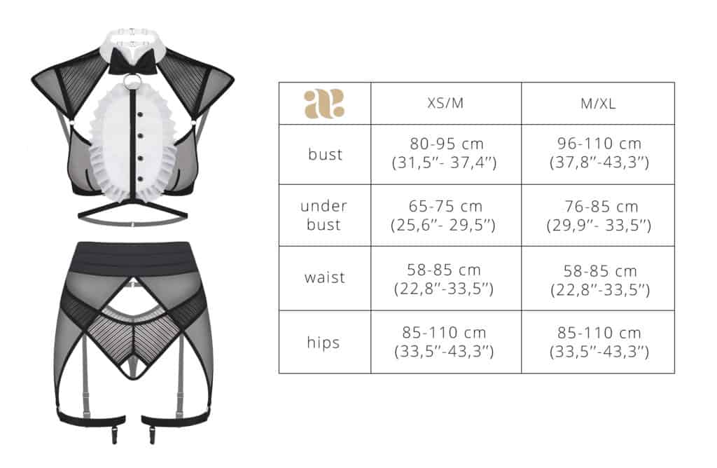 Size guide for Bead stories