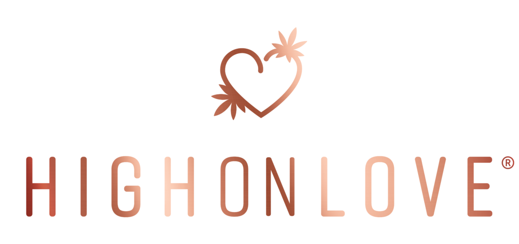 HIGH ON LOVE Logo Rose Doré