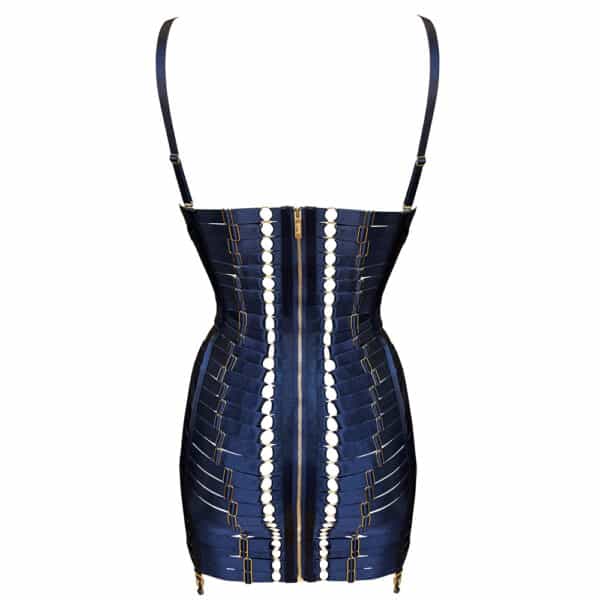 Bordelle adjustable Bondage Angela dress navy blue