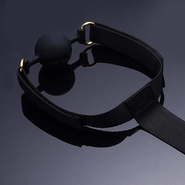 Bondage-Set mit Handhalteband Fußhalteband und Details zu den drei Zubehörteilen Silikonknebel