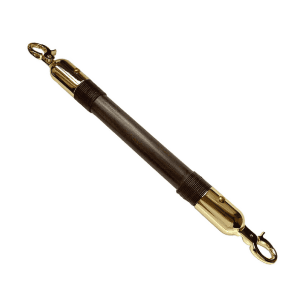 THE MODEL TRAITOR LUXURY BDSM (75) White background photograph of the spreader bar with gold details