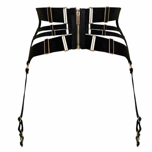 BORDELLE NEW SIGNATURE (107) Packshot du Dos du Serre-Taille Porte-Jarretelles couleur Noir