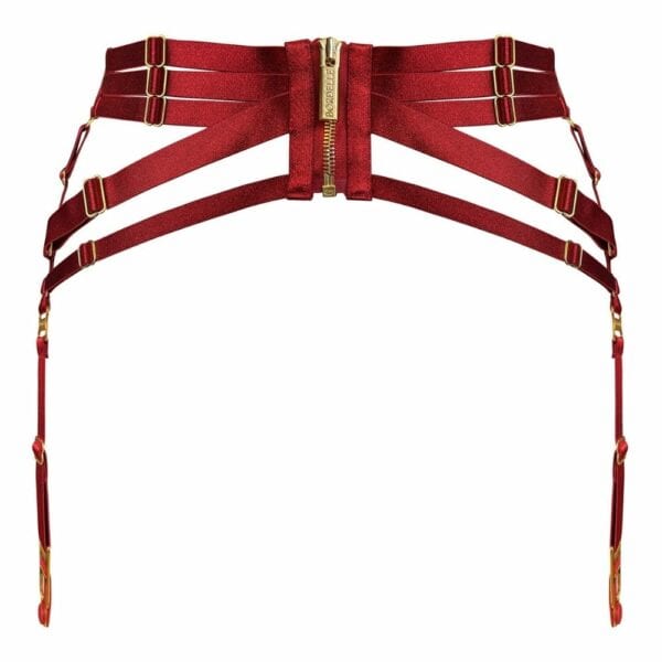 BORDELLE NEW SIGNATURE (146) Packshot der Rückseite der Strapsgürtel Strapse Farbe Rot