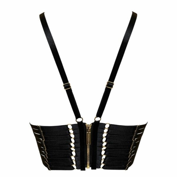 BORDELLE NEW SIGNATURE (36) Packshot du Dos du Crop Top Noir