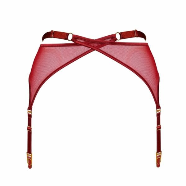 BORDELLE NEW SIGNATURE (48) Packshot du Dos du Porte-jarretelles Wrap Rouge