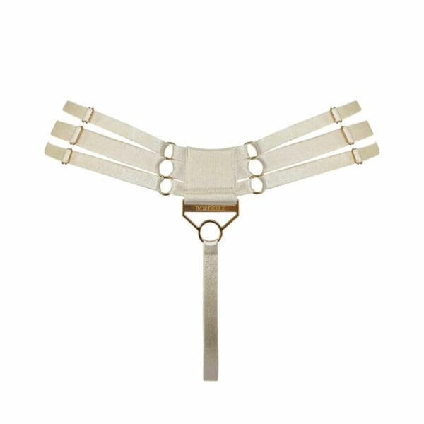 BORDELLE NEW SIGNATURE (55) Packshot du Dos du String Multi-Sangles couleur Crème