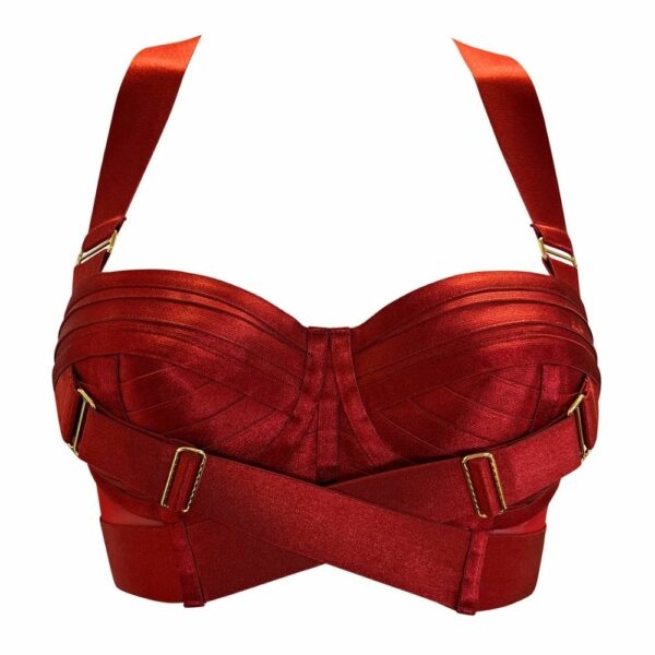 BORDELLE NUEVA FIRMA (98) Bustier Rojo Sujetador Delantero Packshot