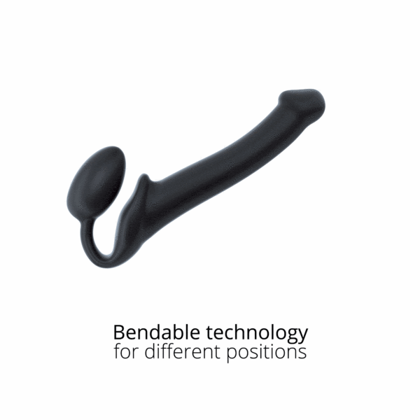 STRAP-ON-ME - Strap-on Original Black Non-vibrating Strap-on with ultra-soft silicone and flexible shape-memory neck, designed to stimulate the clitoris and G-spot. Ergonomic design for optimum comfort and perfect stimulation.