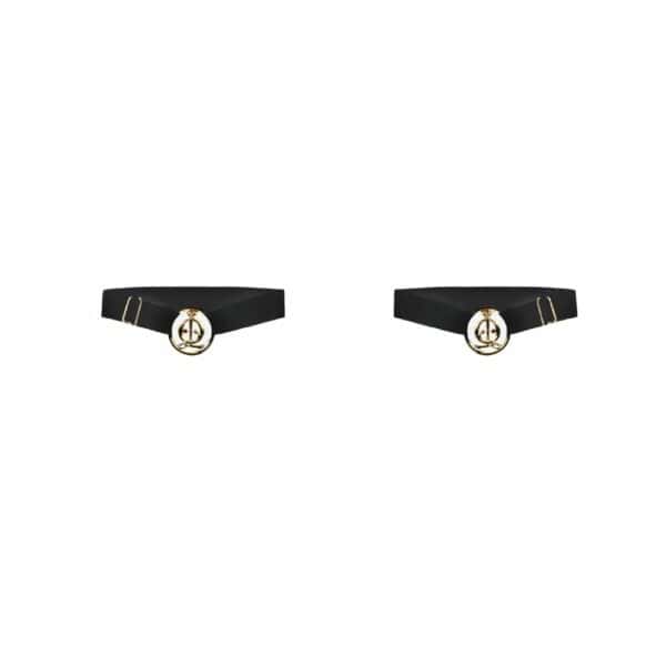 QRUCIFIX LINGERIE - CARMEN Armbänder Packshot der Vorderseite von Armbändern in der Farbe Schwarz