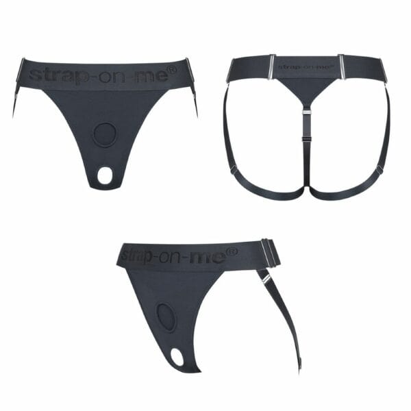STRAP-ON-ME - Lingerie Harness Unique Grey Слинг Unique lingerie обнимает ваши изгибы и обеспечивает оптимальную поддержку. Разработанный для размещения фаллоимитатора или страпона, он гарантирует полный комфорт благодаря регулируемому поясу и лямкам.