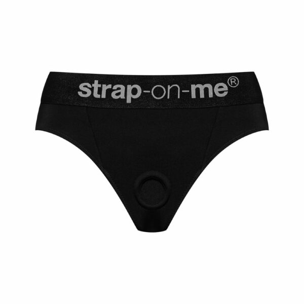 STRAP-ON-ME - Lingerie Harness Heroine Packshot of Front Harness for Strap-On color Black