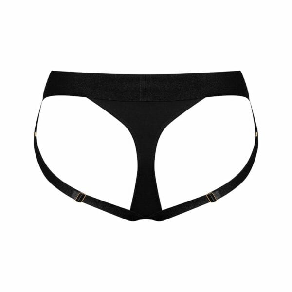 STRAP-ON-ME - Lingerie Harness Heroine Back Packshot for Strap-On in Black