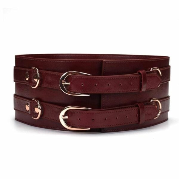 Packshot du Dos d'une Ceinture en Cuir couleur Rouge