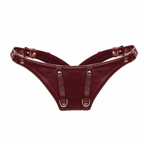 Red Leather Harness Belt Front Packshot