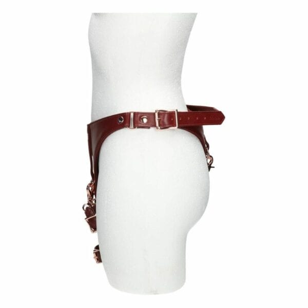 Photo of Red Leather Harness Belt Side Mannequin