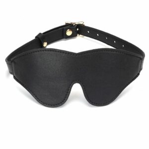 Packshot du Devant d'un Bandeau en Cuir Noir