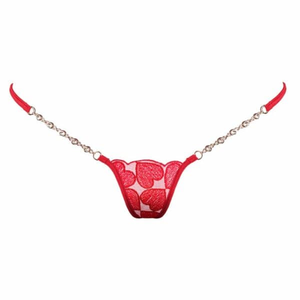 Packshot de Devant d'un String Bijou Rouge