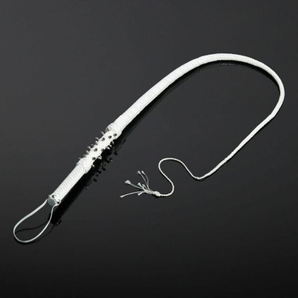 Packshot Leather Whip Snake Effect White