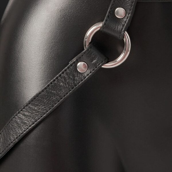 Detalle de la foto Hebilla Packshot Piel de vaca Harrnais Negro Plata Hebillas y anillos