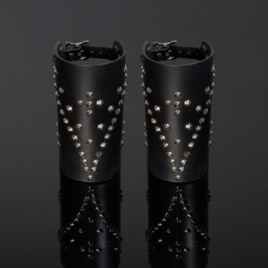Packshot Cowhide and Metal Handcuffs