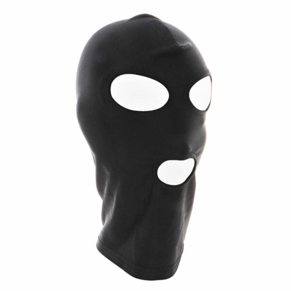 Augen- und Mundschutz Schwarz aus dehnbarem Spandex