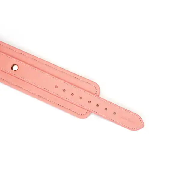 Packshot Ankle Cuffs Pink Leather Detail Strap Fastener