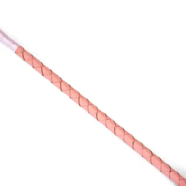 LIEBE SEELE - Pink Dream Heart Tie Packshot Pink Whip Heart Leather Handle Detail