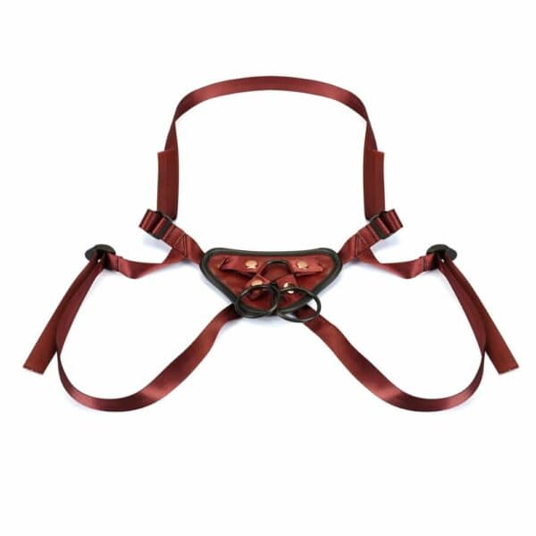 Red Leather Strap-On Harness Packshot