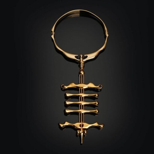 UPKO BDSM ACCESSORIES - Set BDSM Collier et pinces à doigts Packshot Pendentif Et du Collier et pinces à doigts Couleur Or