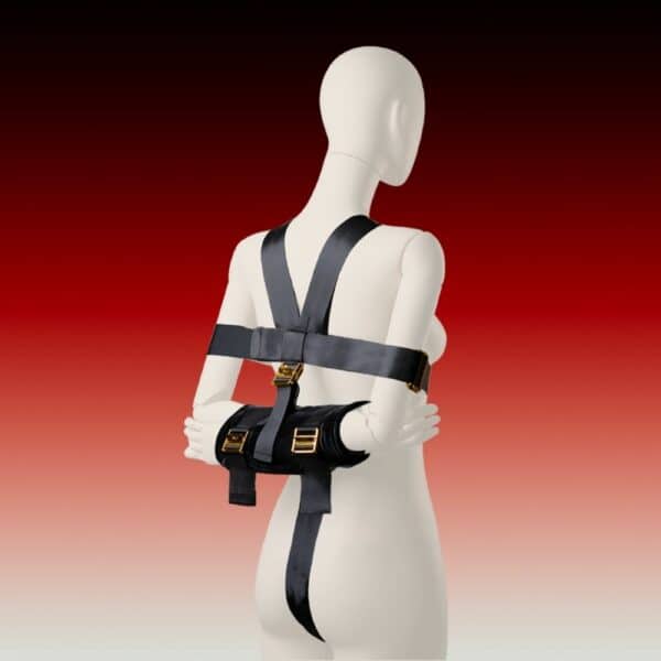 UPKO Bondage - Set Takate Kote Fácil Shibari Takate Kote bondage Galvanizado hebillas de aleación de zinc Correas de poliéster resistente y correa íntima desmontable