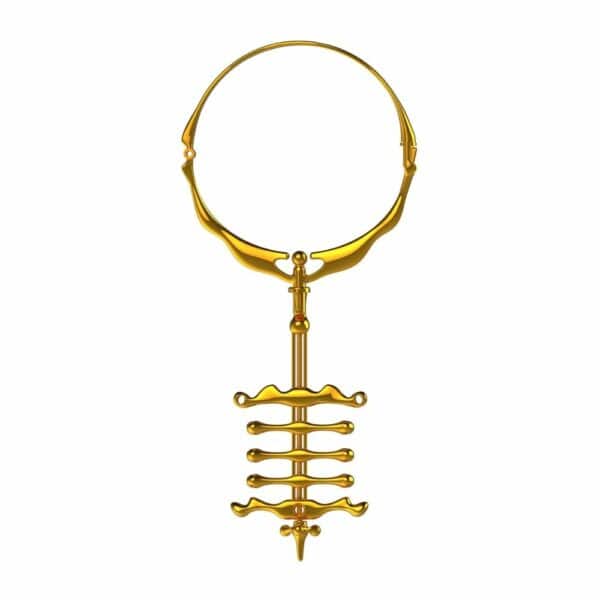 UPKO BDSM ACCESSORIES - Set BDSM Collier et pinces à doigts Packshot Collier et pinces à doigts Couleur Or