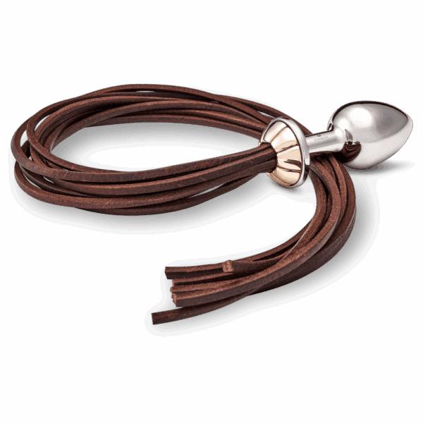 Tapón vencejo de cuero auténtico.