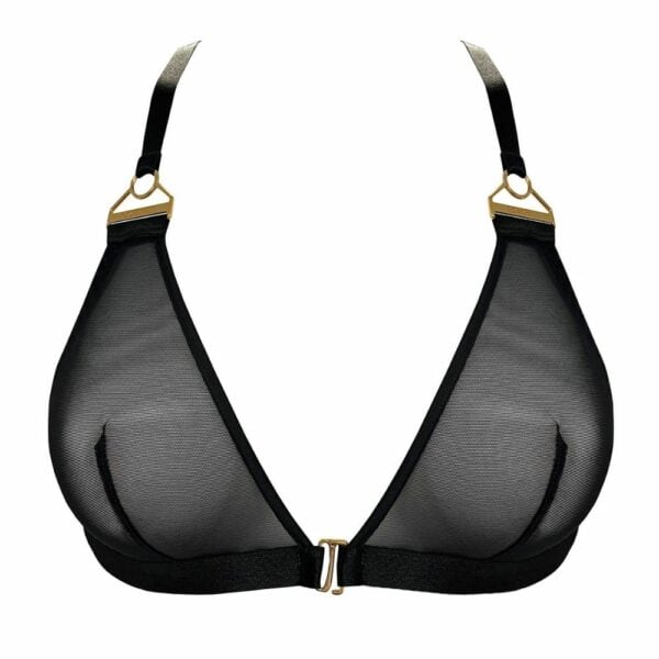 BORDELLE Signature - Soutien-Gorge Triangle Résille Soutien-Gorge Triangle Résille en Mesh Et Détail doré