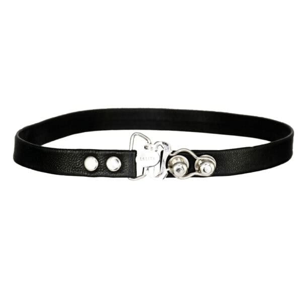 LALITA - Choker Need to Feel Choker noir en cuir avec chaîne modulable vendu par Brigade Mondaine.
