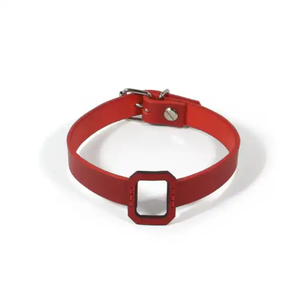 NIAR House - Choker 86806 Red Walpier Buttero Veg Tan Red Leather Choker and nickel-plated hardware