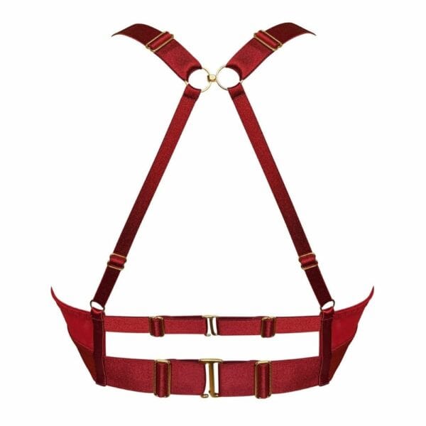 BORDELLE SIGNATURE - Soutien-Gorge Burnt Red Soutien-gorge rouge avec harnais ajustable à l'arrière et lanière sous la poitrine pour un maintien confortable et moderne. Les bretelles sont ajustables pour un ajustement personnalisé.