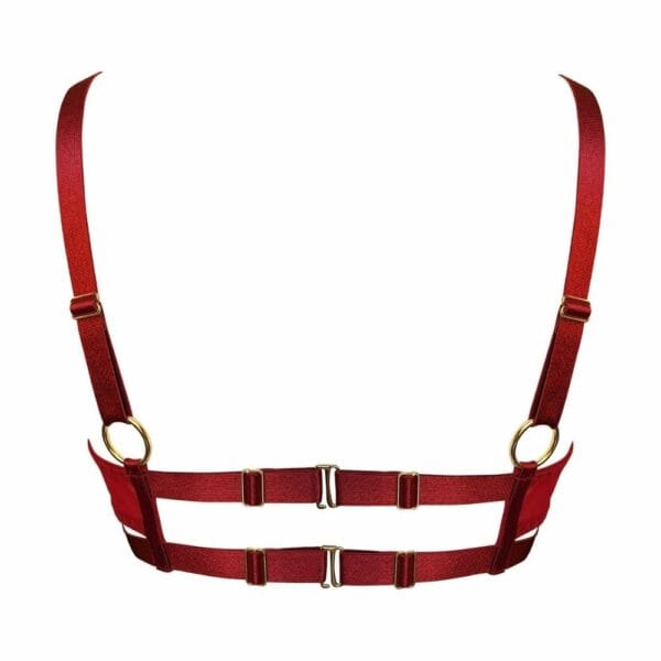 BORDELLE Signature - Halbschalen-BH Rot BH, offen, rot, Viertel-Cup, rot, mit vergoldeten Details