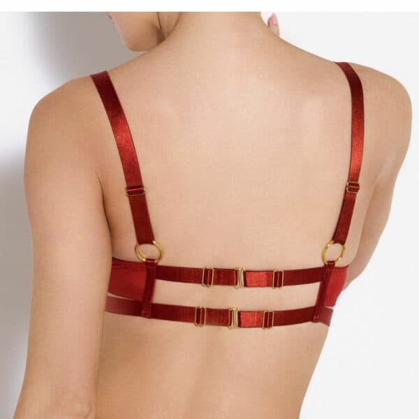 BORDELLE Signature - Offener BH Burnt Red BH Bordelle Rot-gebrannt mit Gold-Details
