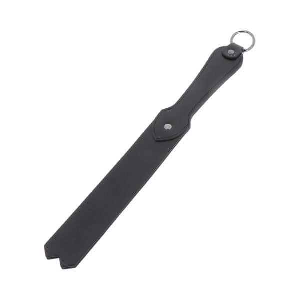 Slapper double couche en Cuir Noir avec extrémité angulaire et poignée ergonomique
