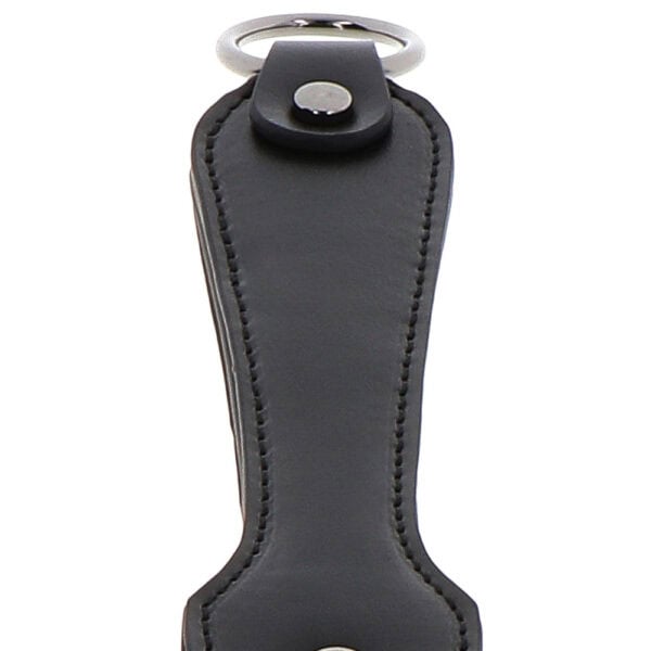 Slapper double couche en Cuir Noir avec extrémité angulaire et Détail sur la poignée ergonomique