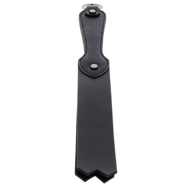 Slapper double couche en Cuir Noir extrémité angulaire et poignée ergonomique