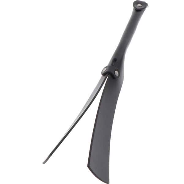 Black Leather Slapper with Split Blades