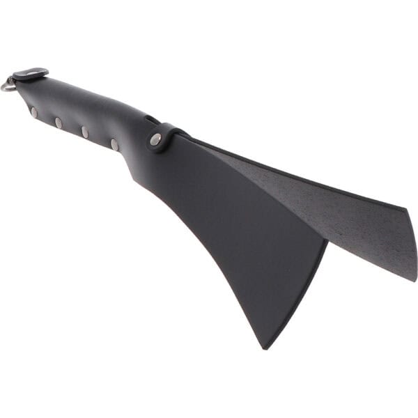 Black Leather Slapper with Split Blades